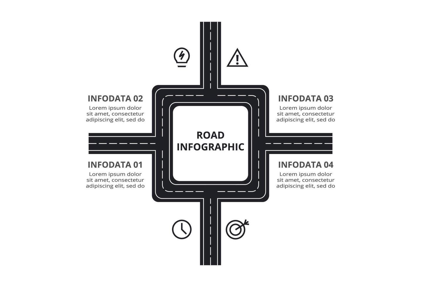 Creative concept for infographic with 4 steps, options, parts or processes. Business data visualization. vector