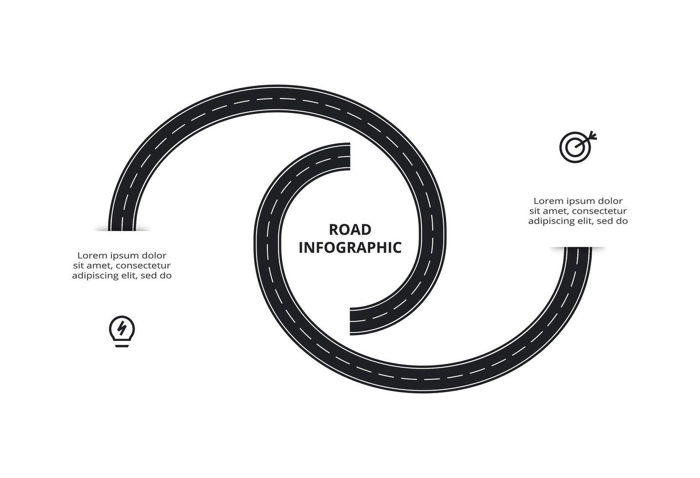 Creative concept for infographic with 2 steps, options, parts or processes. Business data visualization. vector