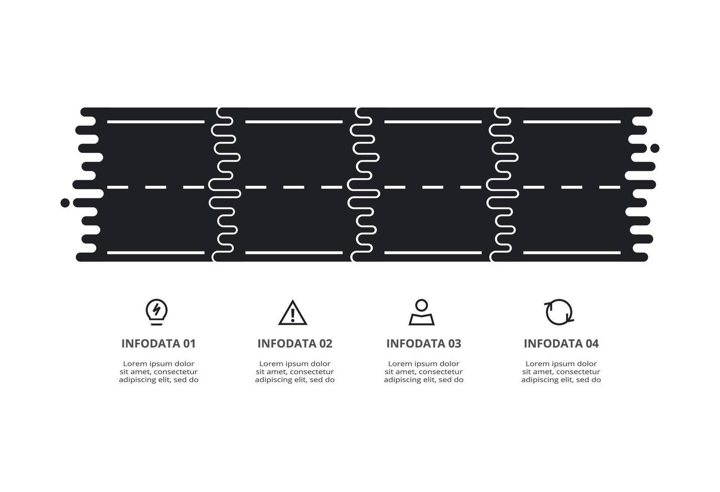 Creative concept for infographic with 4 steps, options, parts or processes. Business data visualization. vector