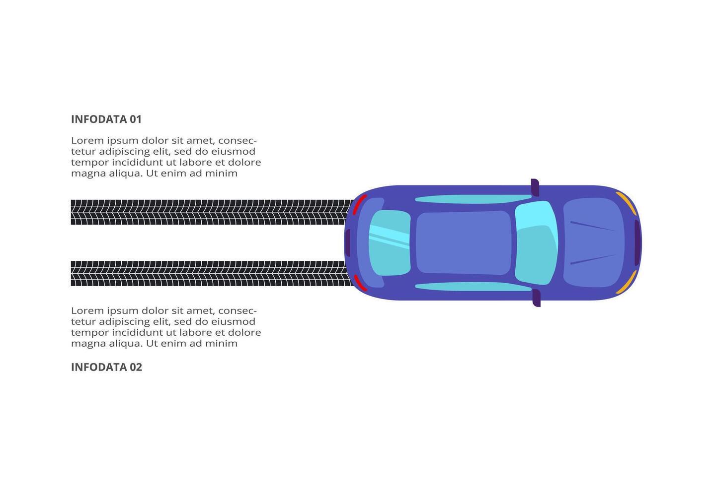 Creative concept for infographic with 2 steps, options, parts or processes. Business data visualization. vector