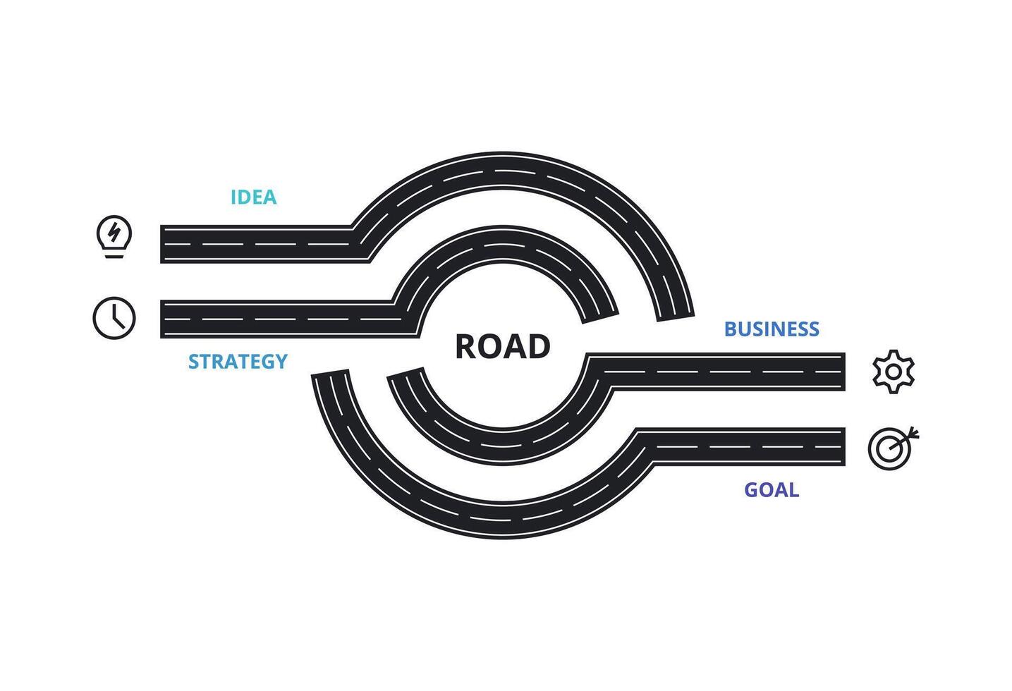 Creative concept for infographic with 4 steps, options, parts or processes. Business data visualization. vector