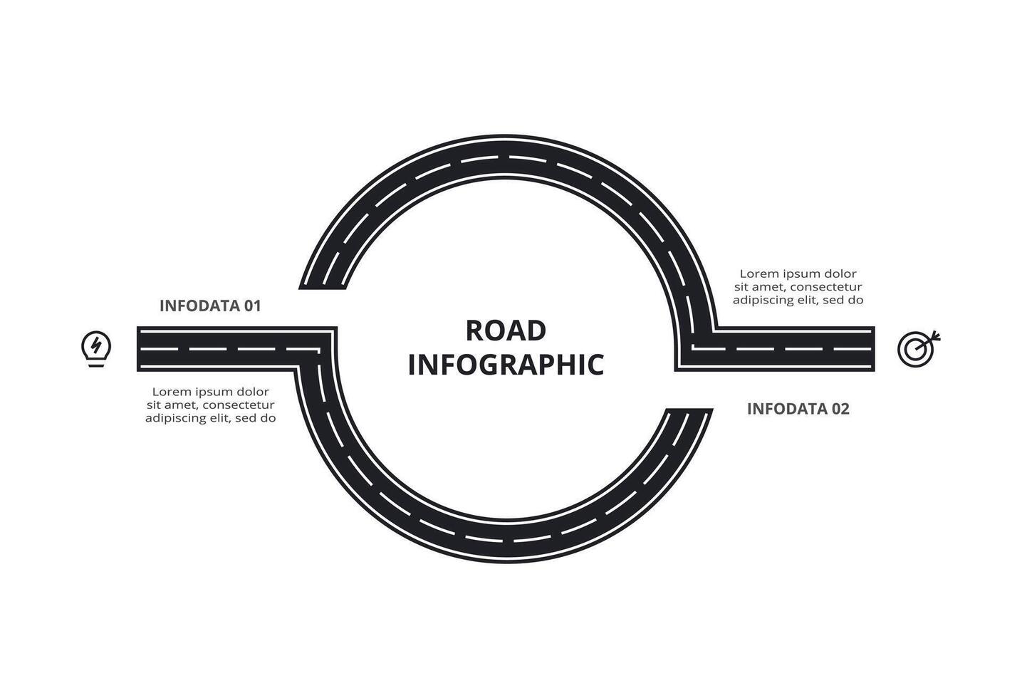 Creative concept for infographic with 2 steps, options, parts or processes. Business data visualization. vector