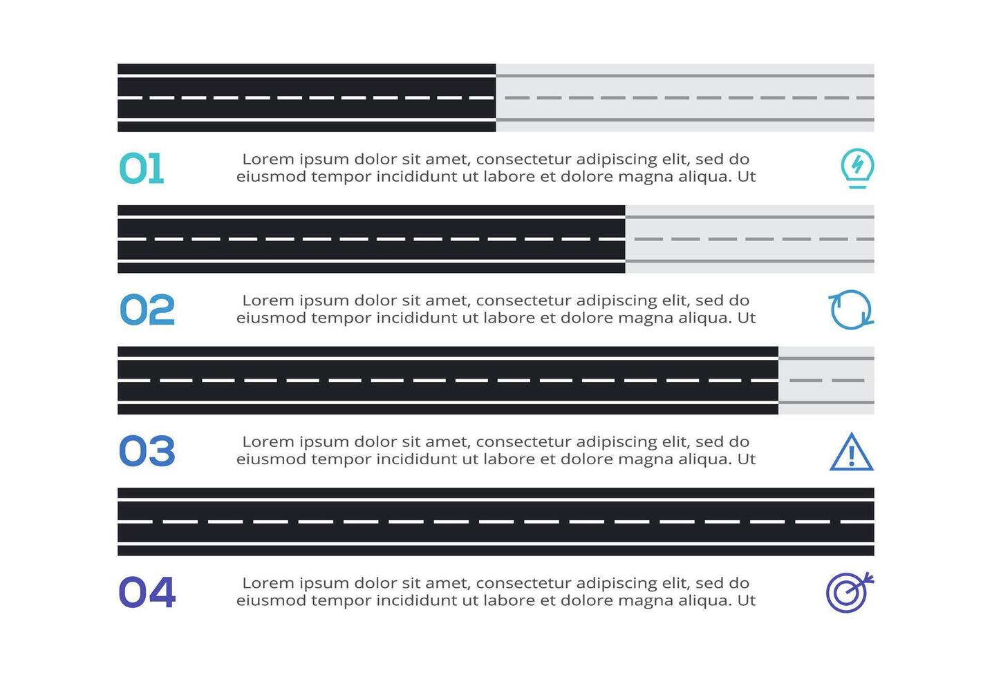 Creative concept for infographic with 4 steps, options, parts or processes. Business data visualization. vector