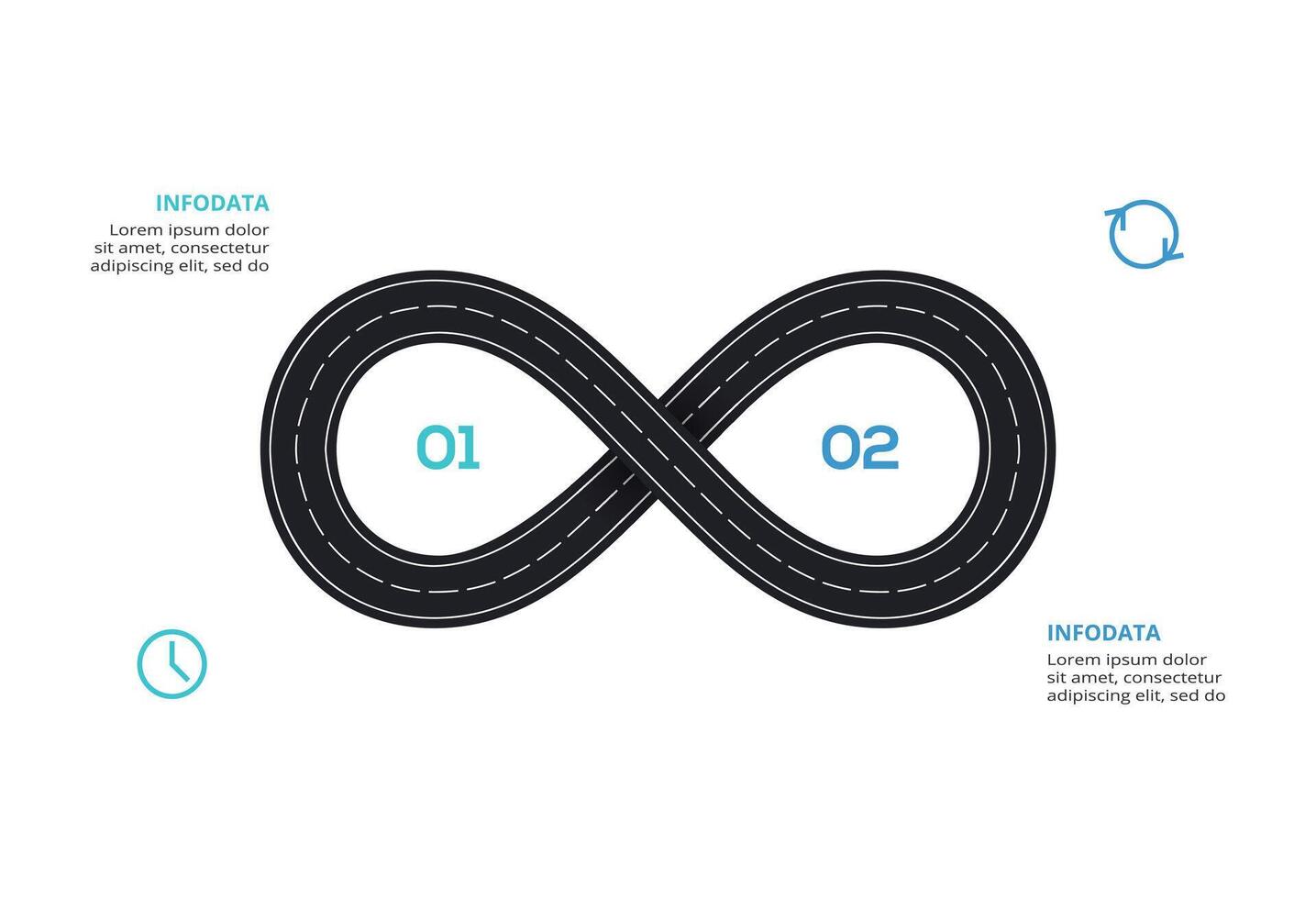 Creative concept for infographic with 2 steps, options, parts or processes. Business data visualization. vector
