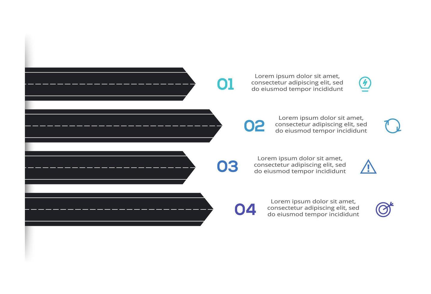 Creative concept for infographic with 4 steps, options, parts or processes. Business data visualization. vector