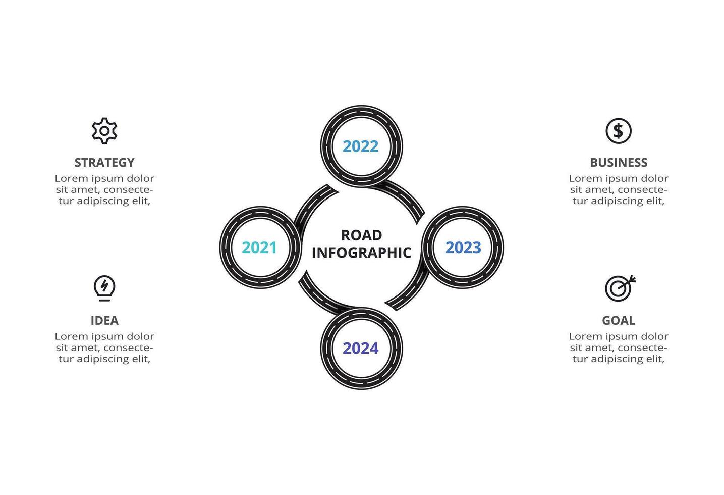 Creative concept for infographic with 4 steps, options, parts or processes. Business data visualization. vector