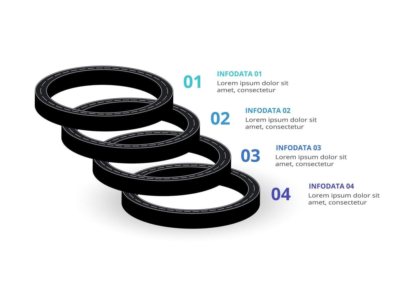 Creative concept for infographic with 4 steps, options, parts or processes. Business data visualization. vector