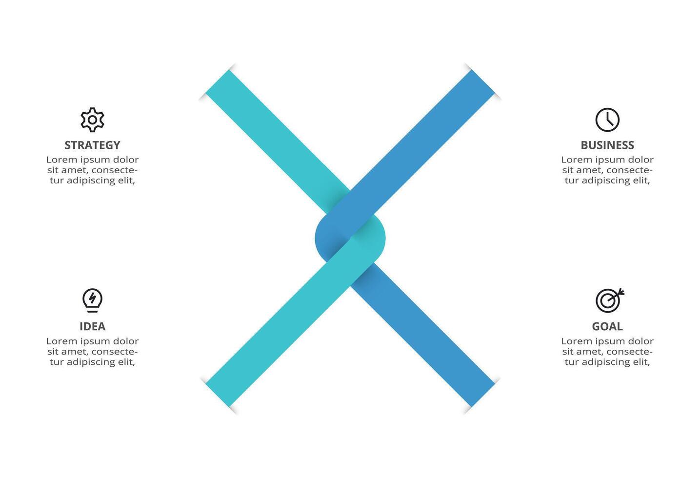Creative concept for infographic with 4 steps, options, parts or processes. Business data visualization. vector