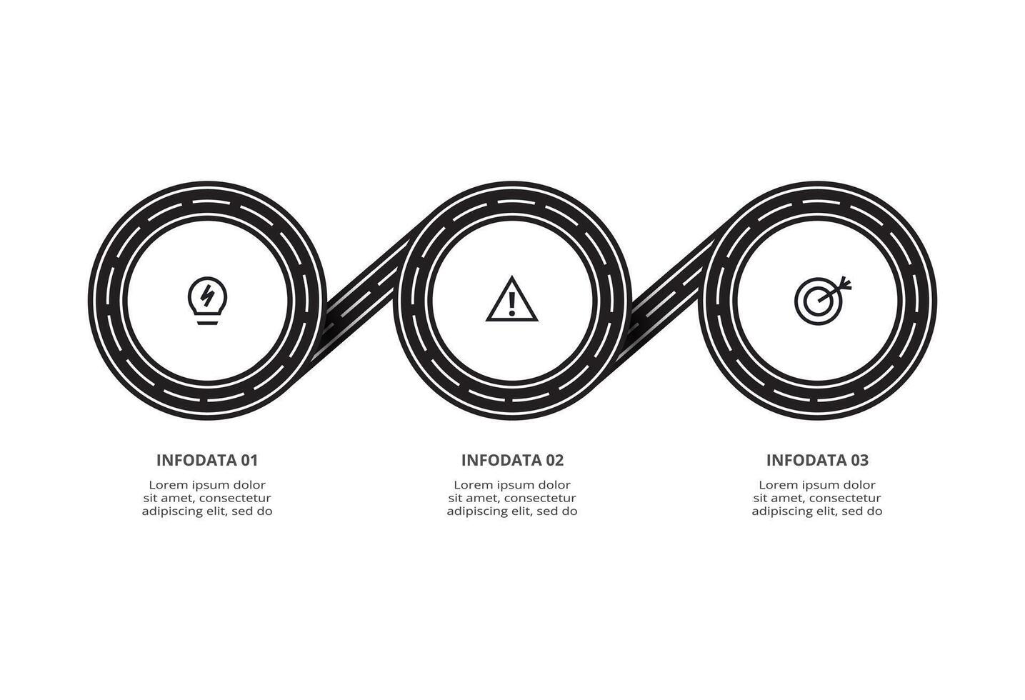 Creative concept for infographic with 3 steps, options, parts or processes. Business data visualization. vector