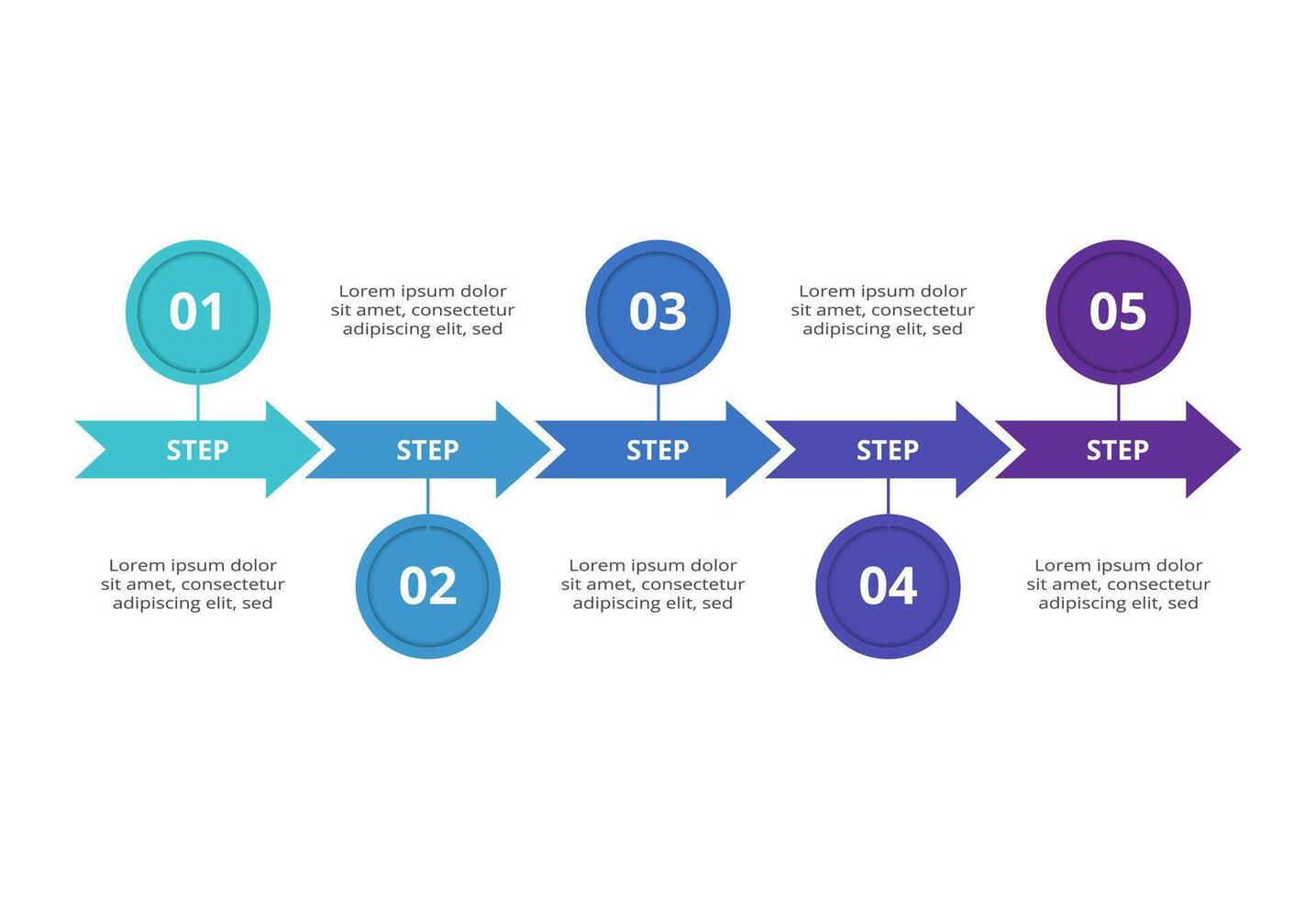Creative concept for infographic with 5 steps, options, parts or processes. Business data visualization. vector