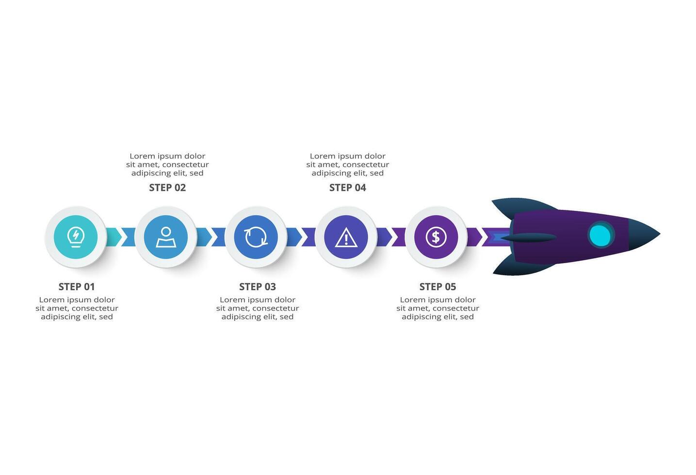 Creative concept for infographic with 4 steps, options, parts or processes. Business data visualization. vector