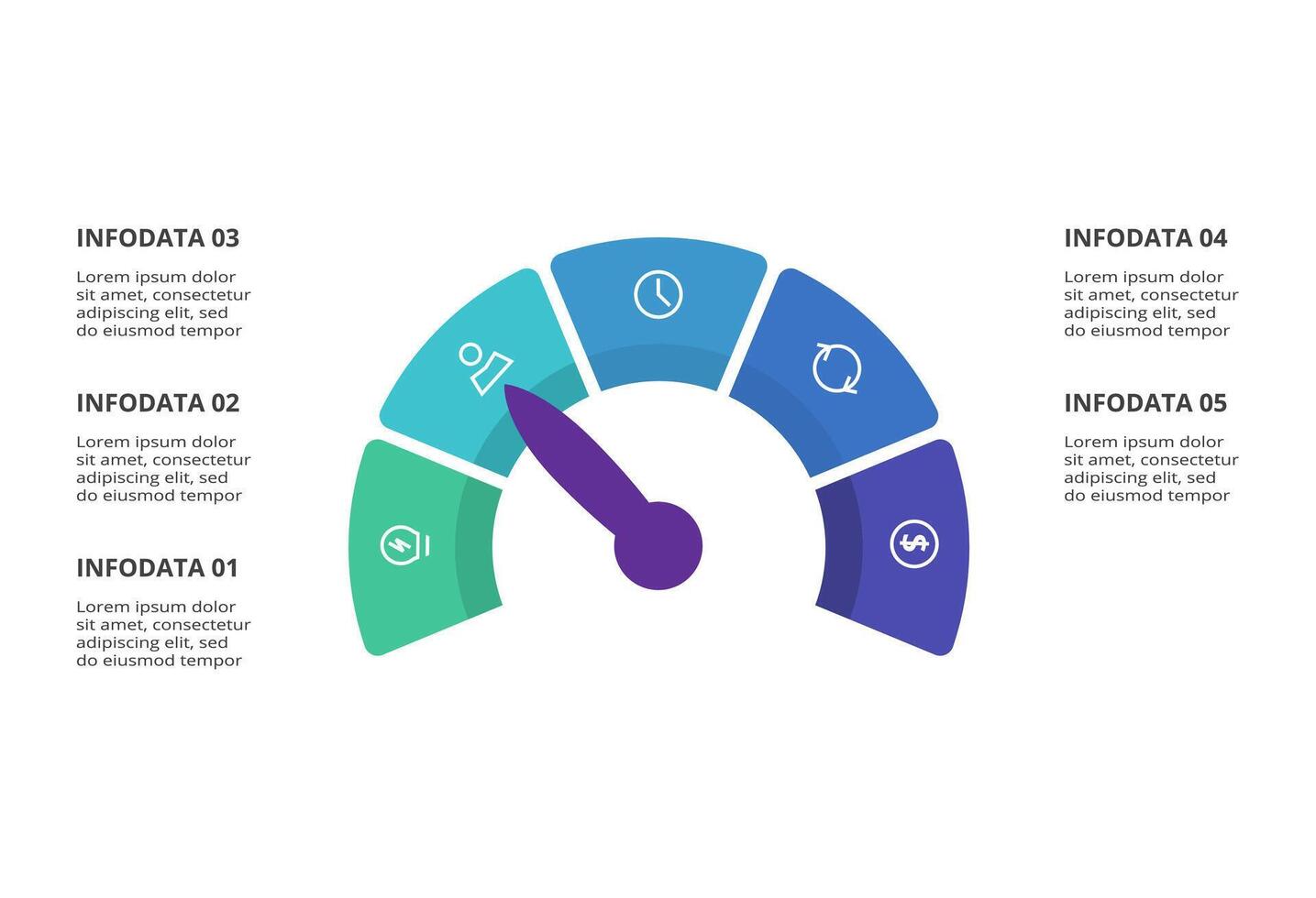 Creative concept for infographic with 5 steps, options, parts or processes. Business data visualization. vector