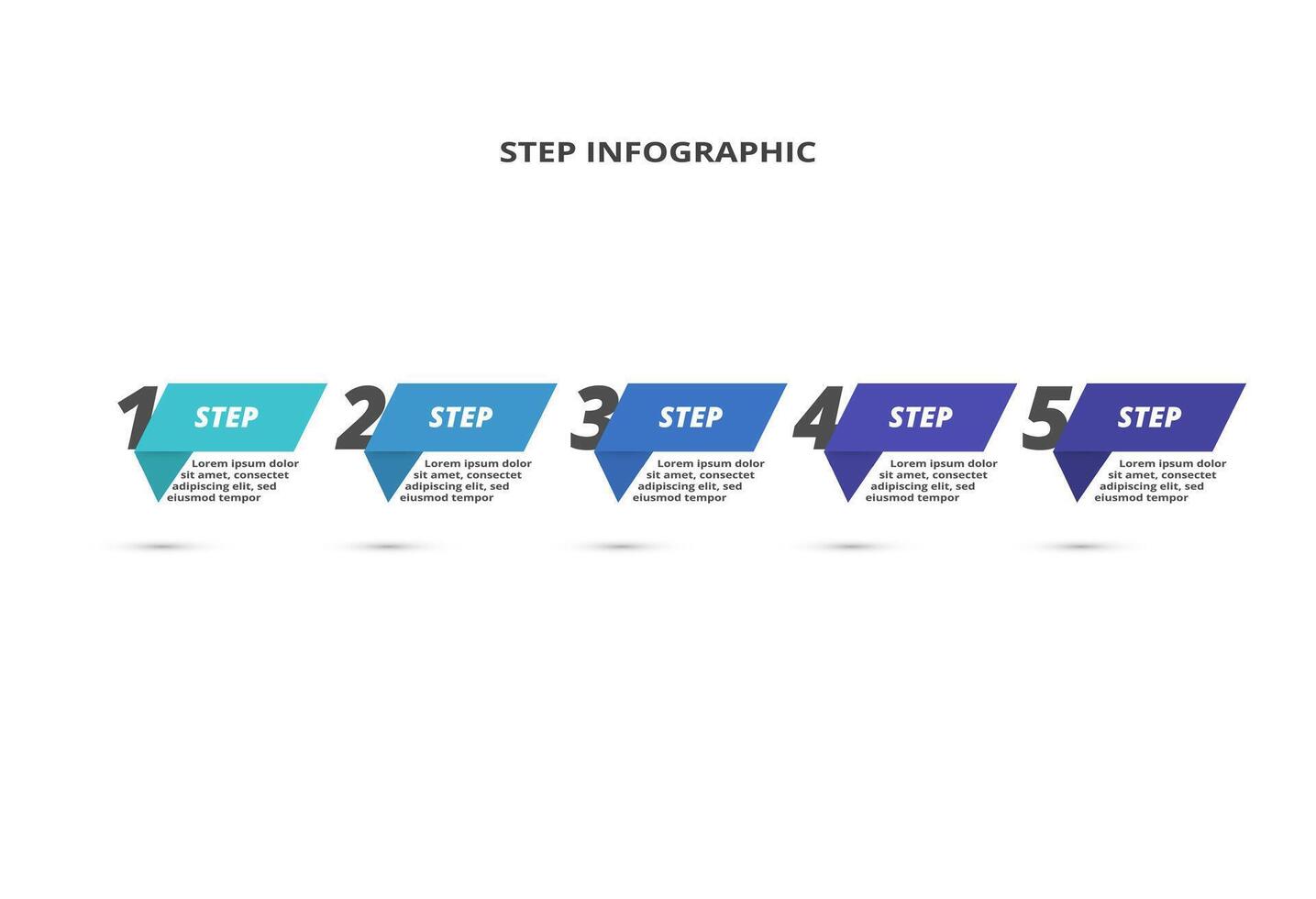 Creative concept for infographic with 5 steps, options, parts or processes. Business data visualization. vector