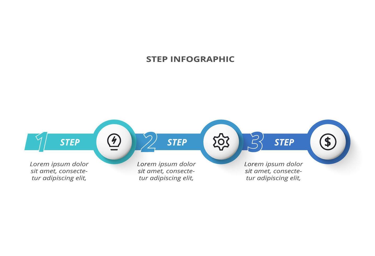 Creative concept for infographic with 3 steps, options, parts or processes. Business data visualization. vector