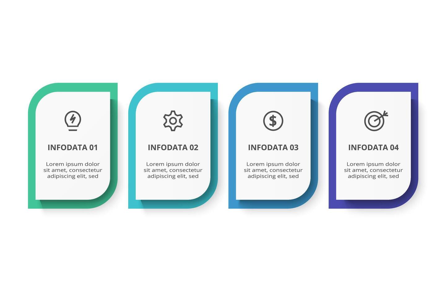 Rectangles infographic with 4 steps, options, parts or processes. Business data visualization. vector