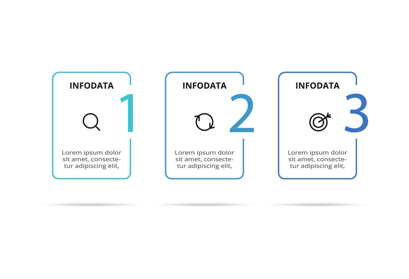 Rectangles infographic with 3 steps, options, parts or processes. Business data visualization. vector