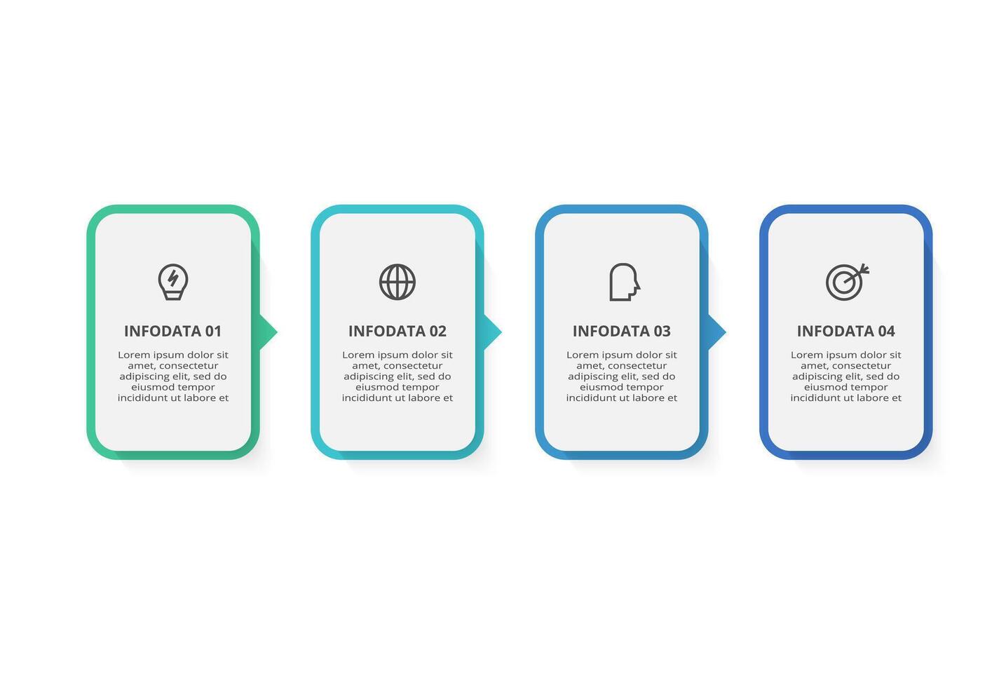 Rectangles infographic with 4 steps, options, parts or processes. Business data visualization. vector