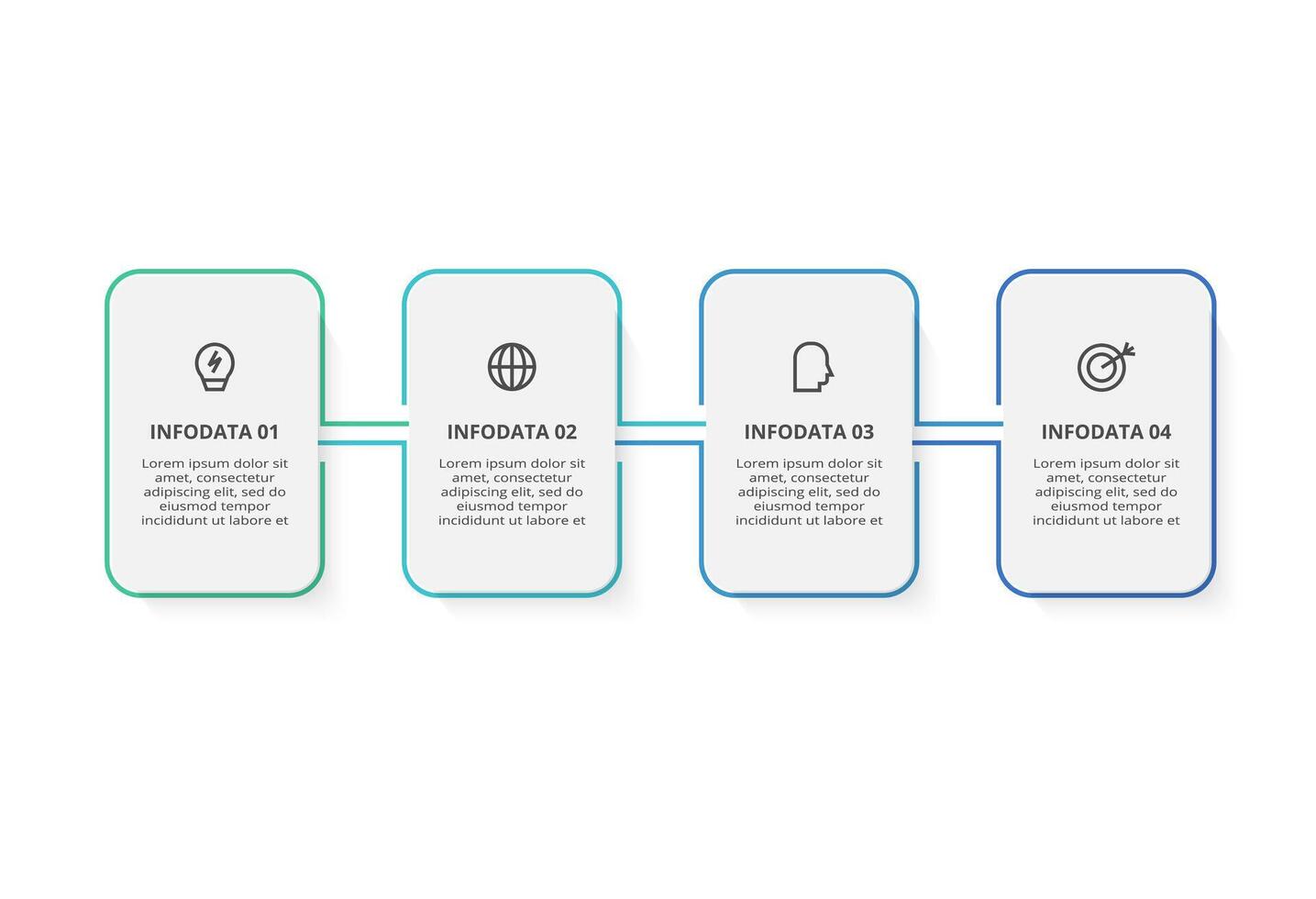Rectangles infographic with 4 steps, options, parts or processes. Business data visualization. vector