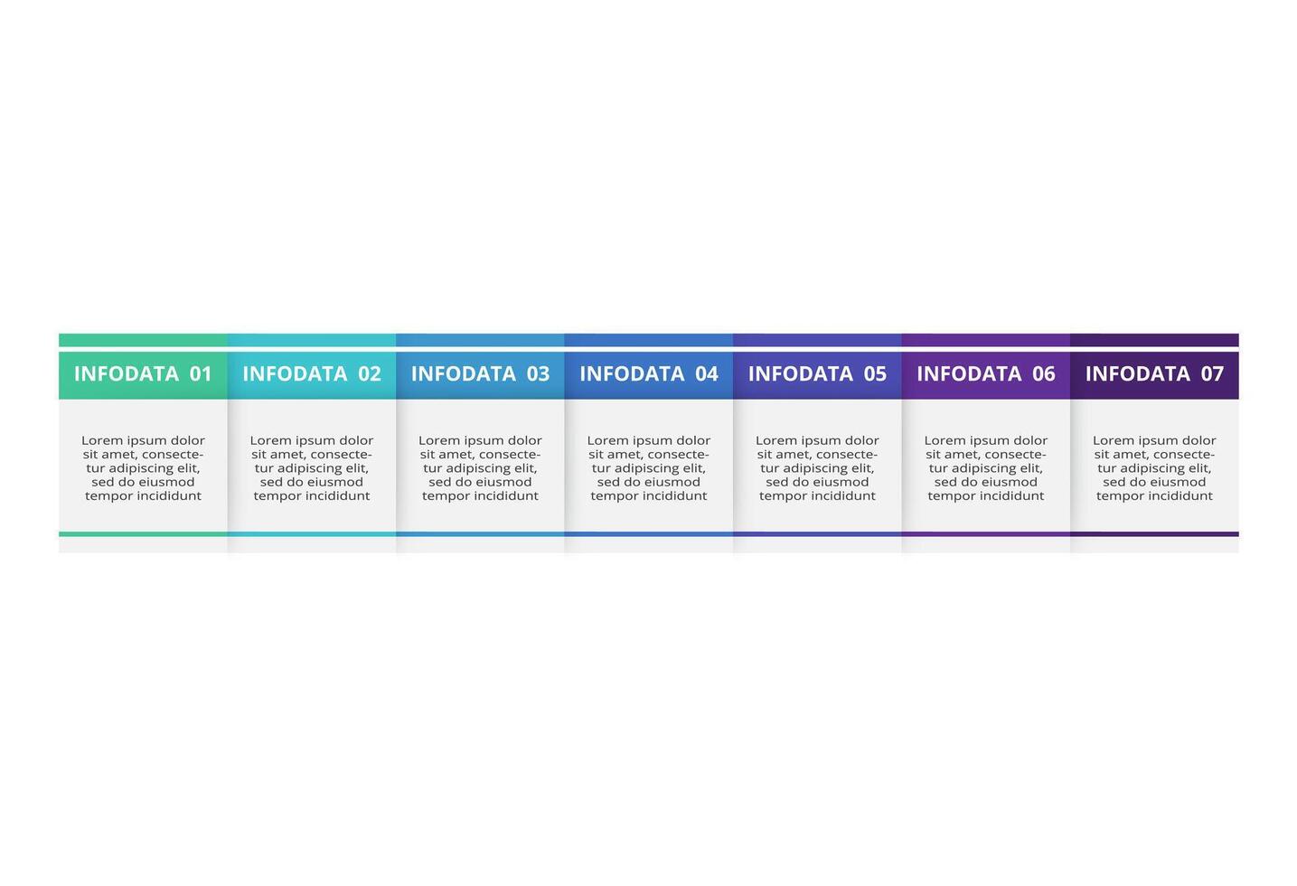 Creative concept for infographic with 7 steps, options, parts or processes. Business data visualization. vector