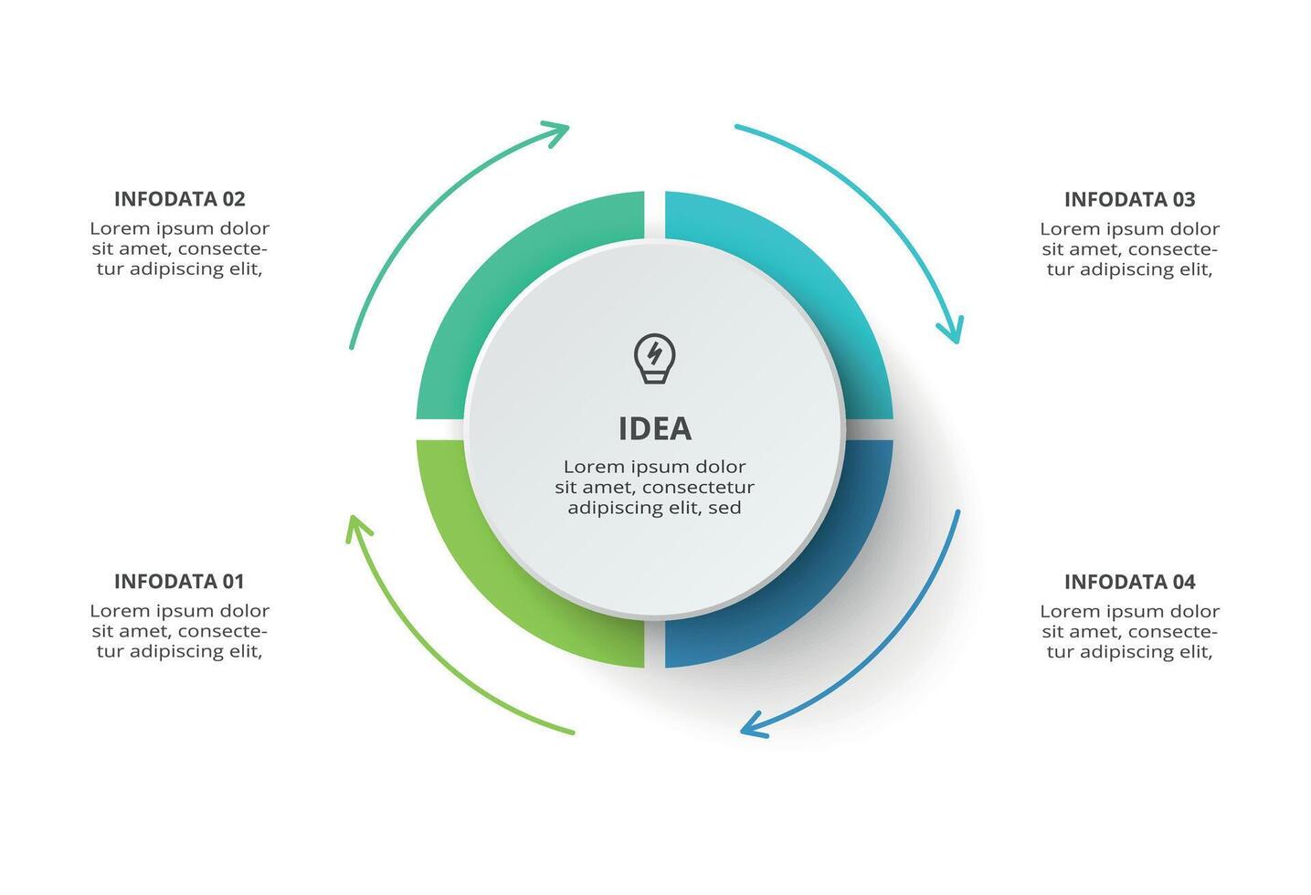 Creative concept for infographic with 4 steps, options, parts or processes. Business data visualization. vector