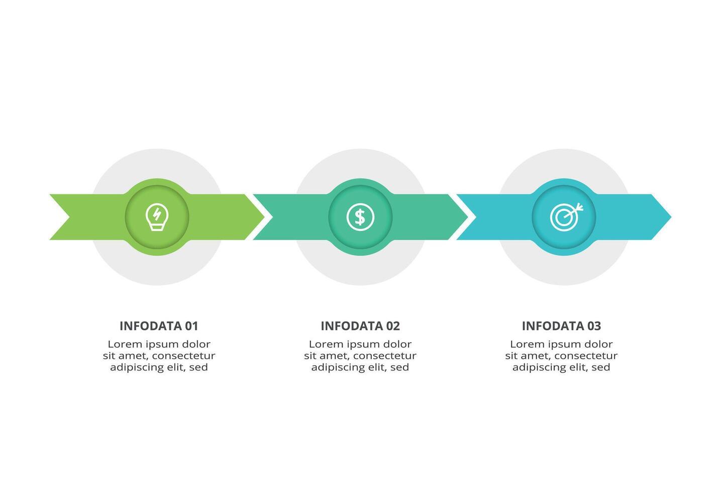 Creative concept for infographic with 3 steps, options, parts or processes. Business data visualization. vector