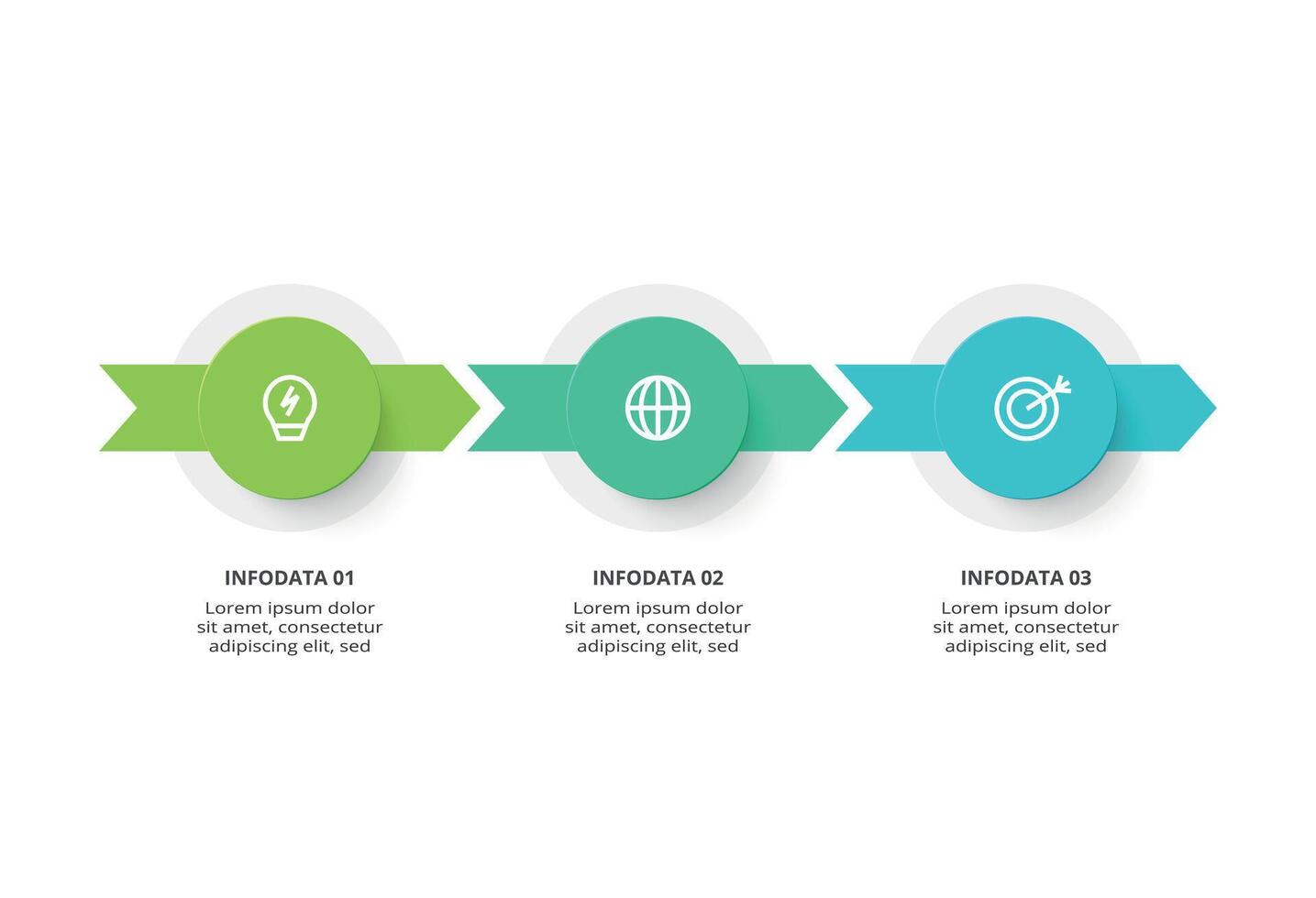 Creative concept for infographic with 3 steps, options, parts or processes. Business data visualization. vector