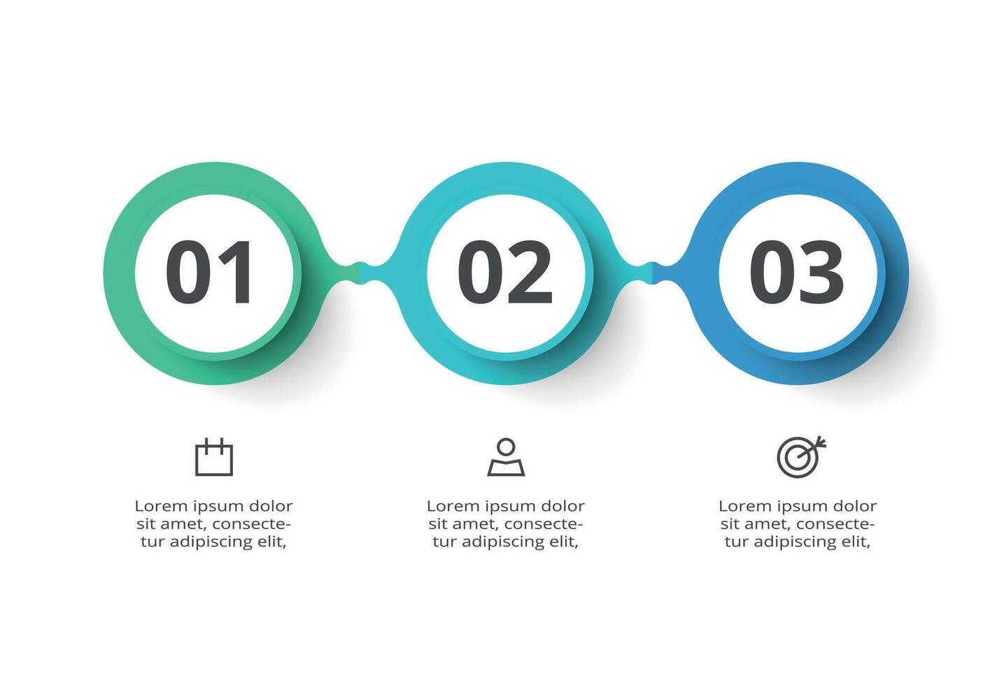 Creative concept for infographic with 3 steps, options, parts or processes. Business data visualization. vector