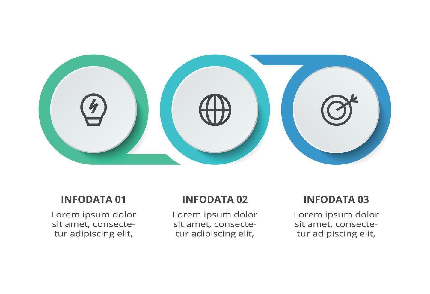Creative concept for infographic with 3 steps, options, parts or processes. Business data visualization. vector