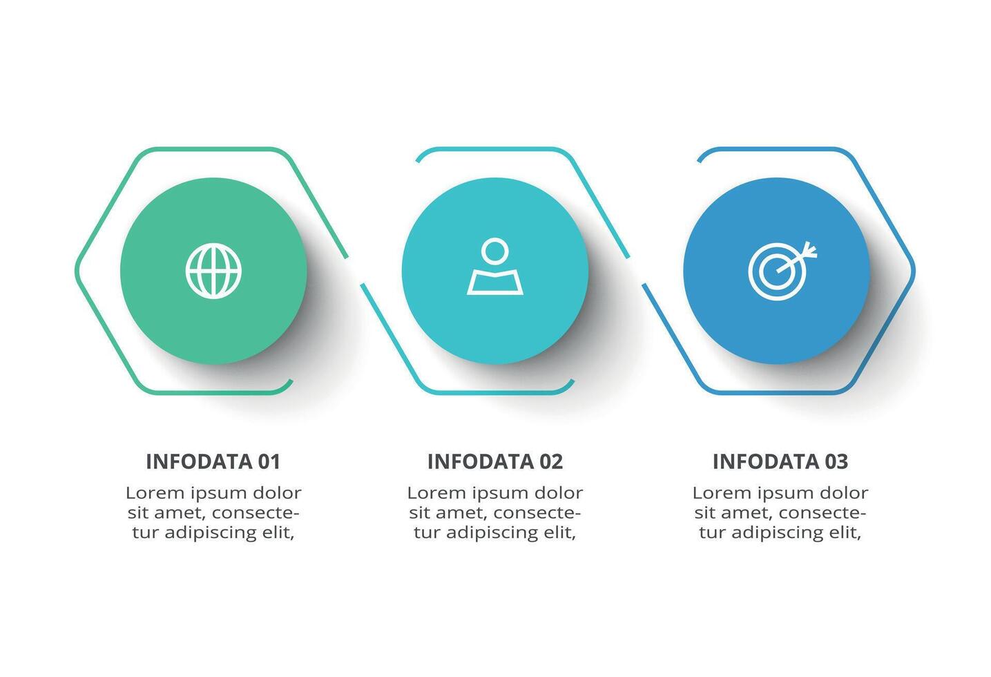 Creative concept for infographic with 3 steps, options, parts or processes. Business data visualization. vector