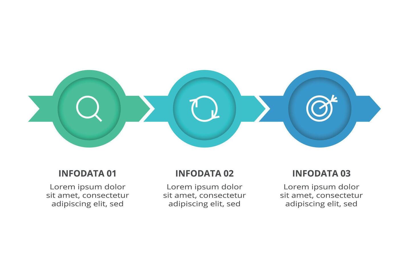 Creative concept for infographic with 3 steps, options, parts or processes. Business data visualization. vector