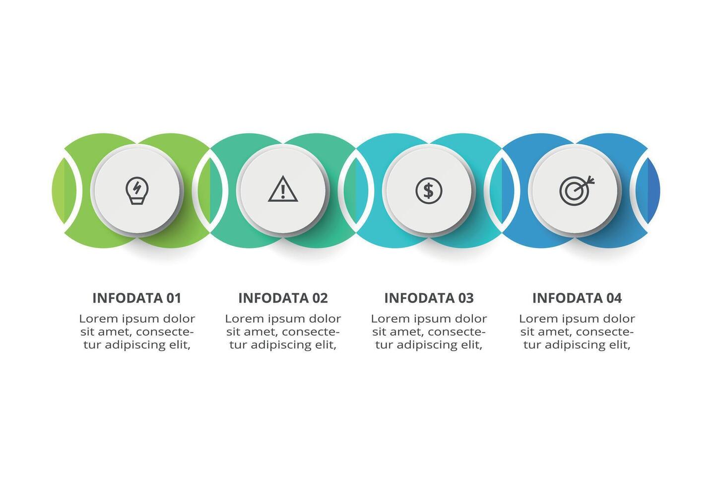 Creative concept for infographic with 4 steps, options, parts or processes. Business data visualization. vector