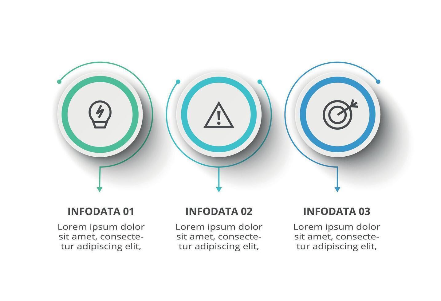 Creative concept for infographic with 3 steps, options, parts or processes. vector