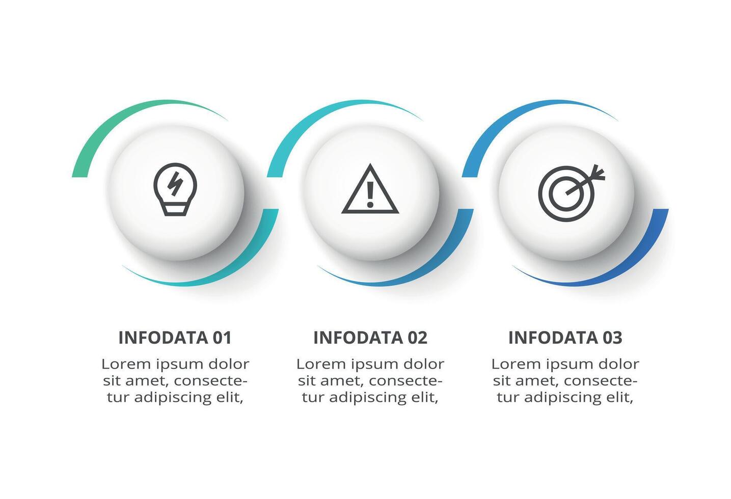 Creative concept for infographic with 3 steps, options, parts or processes. vector
