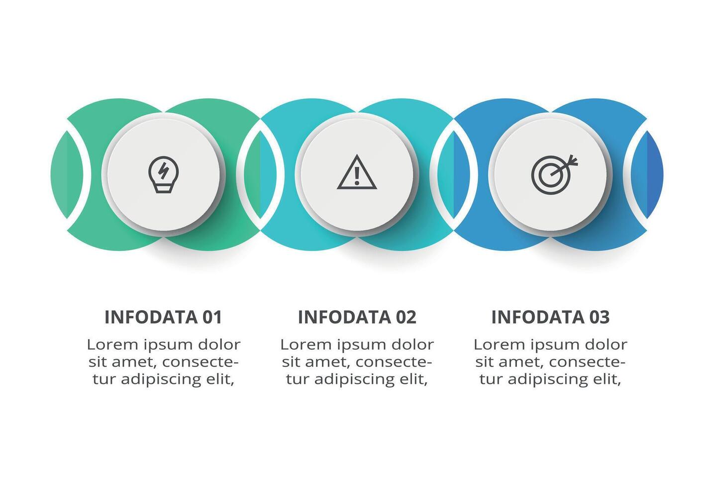 Creative concept for infographic with 3 steps, options, parts or processes. vector