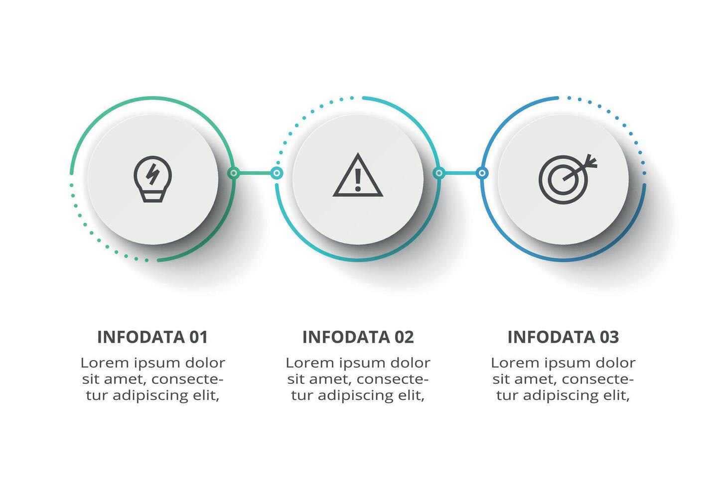 Creative concept for infographic with 3 steps, options, parts or processes. vector