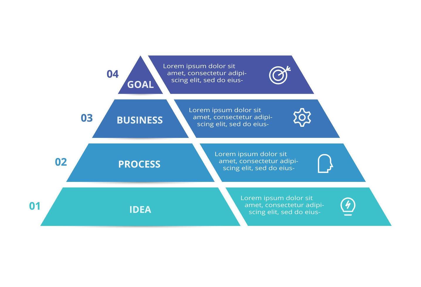 Creative concept for infographic with 4 steps, options, parts or processes. Business data visualization. vector