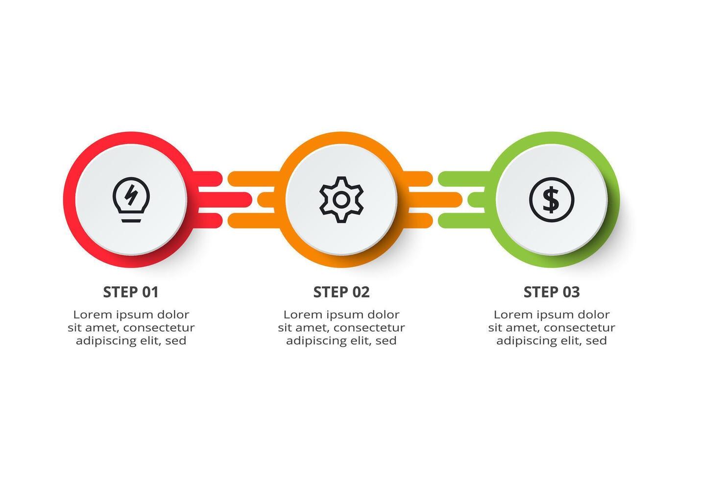 Creative concept for infographic with 3 steps, options, parts or processes. vector