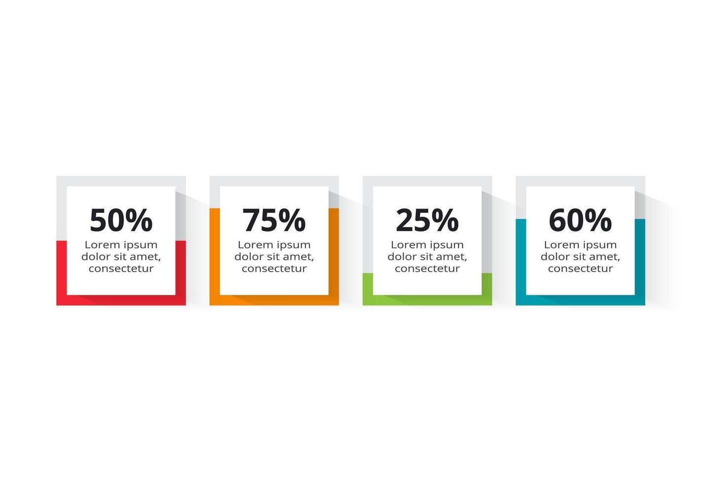 Creative concept for infographic with 4 steps, options, parts or processes. vector