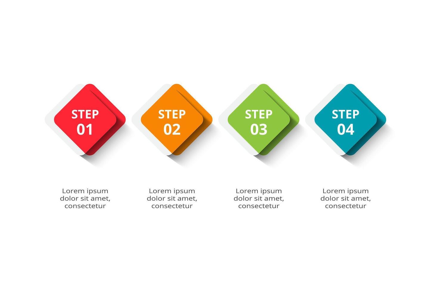 Creative concept for infographic with 4 steps, options, parts or processes. vector