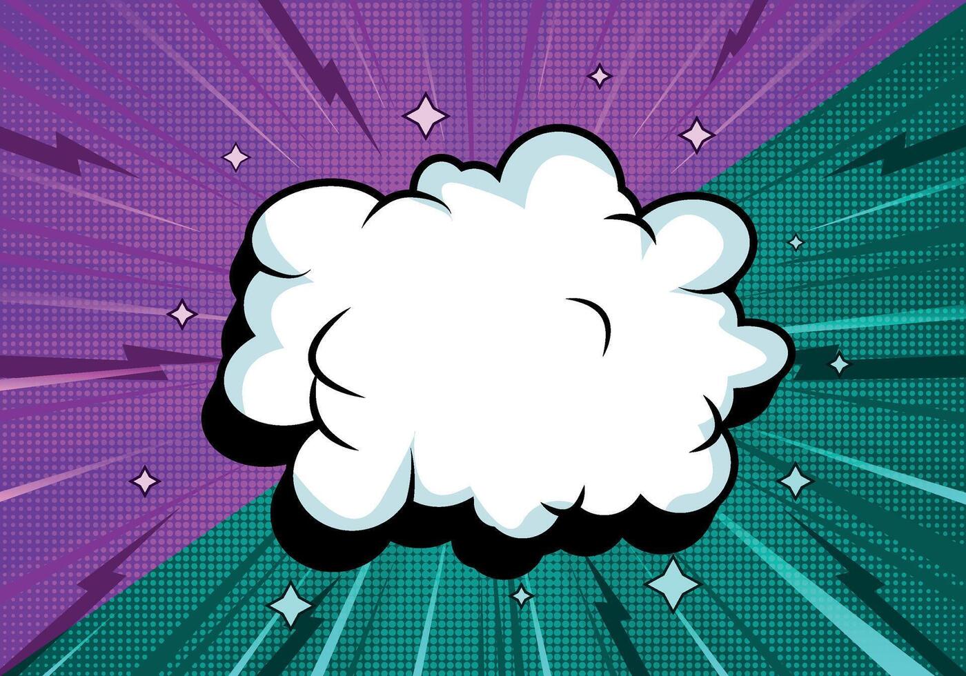 Comic Background with Purple and Cloud vector