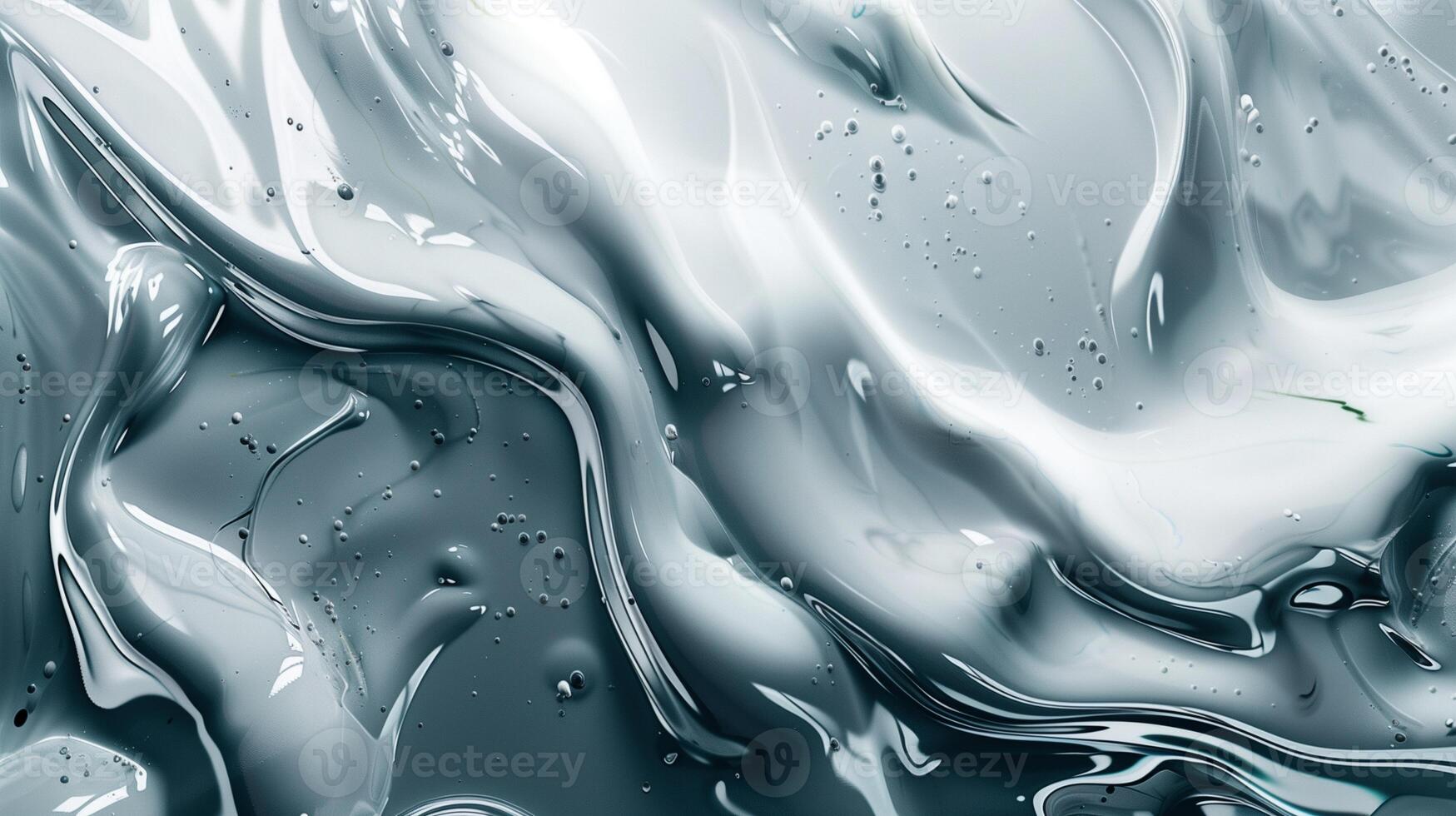 Smooth white grey paint waves texture background image. Flowing splashes. Iridescence abstract photo backdrop wallpaper realistic. Sleek futuristic aesthetic concept photorealistic