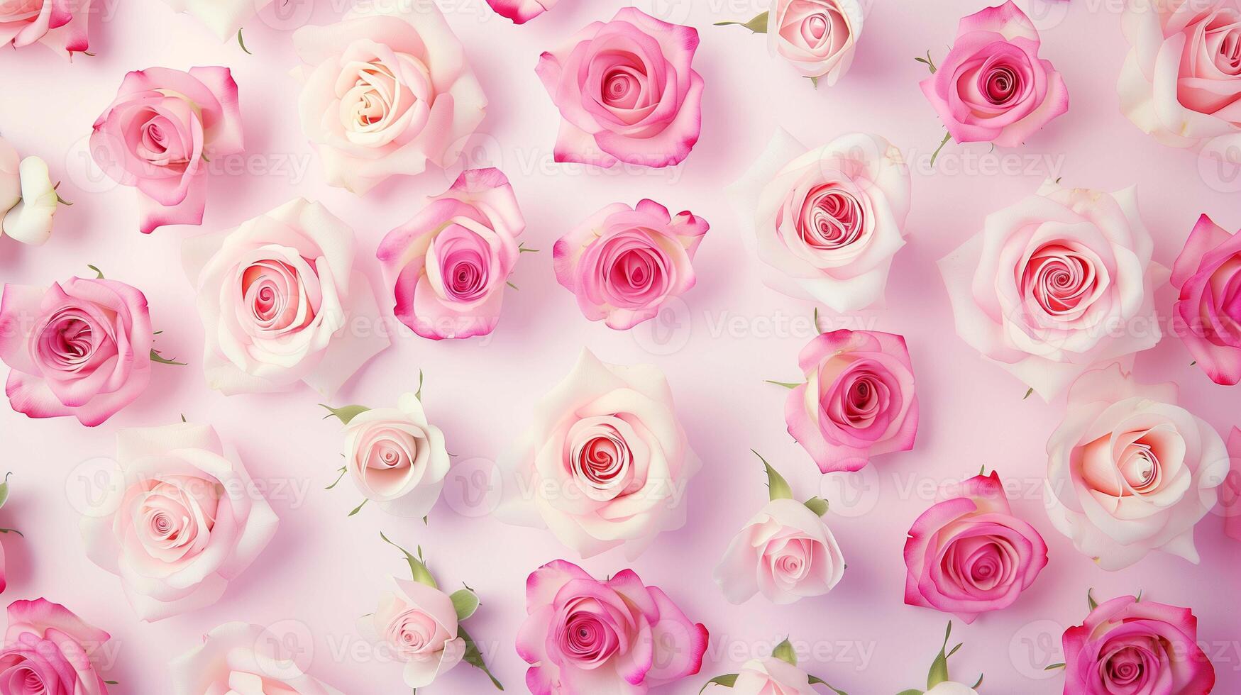 Fresh pale pink roses background image. Aromatic garden flowers arrangement for festive design photo backdrop wallpaper realistic. Feminine floral decor concept photorealistic