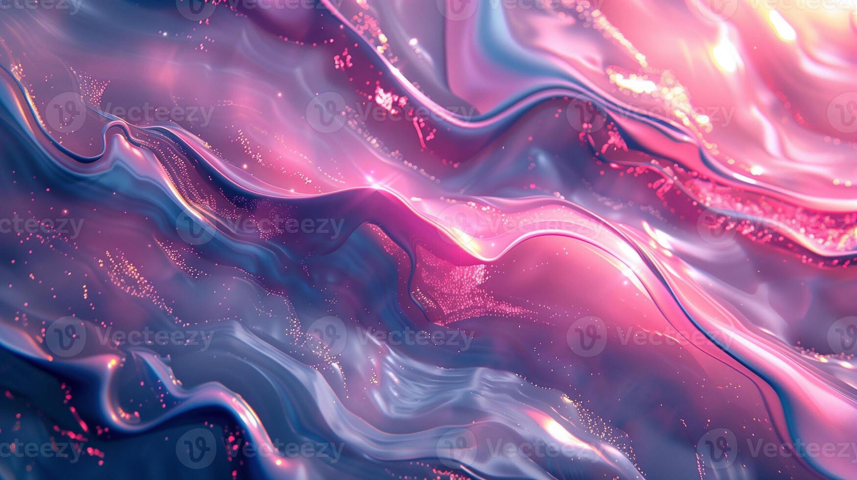 Vibrant waves with shimmering pink gradient texture background image. Iridescence photo backdrop wallpaper realistic. Striking visual. Holographic abstract concept photorealistic