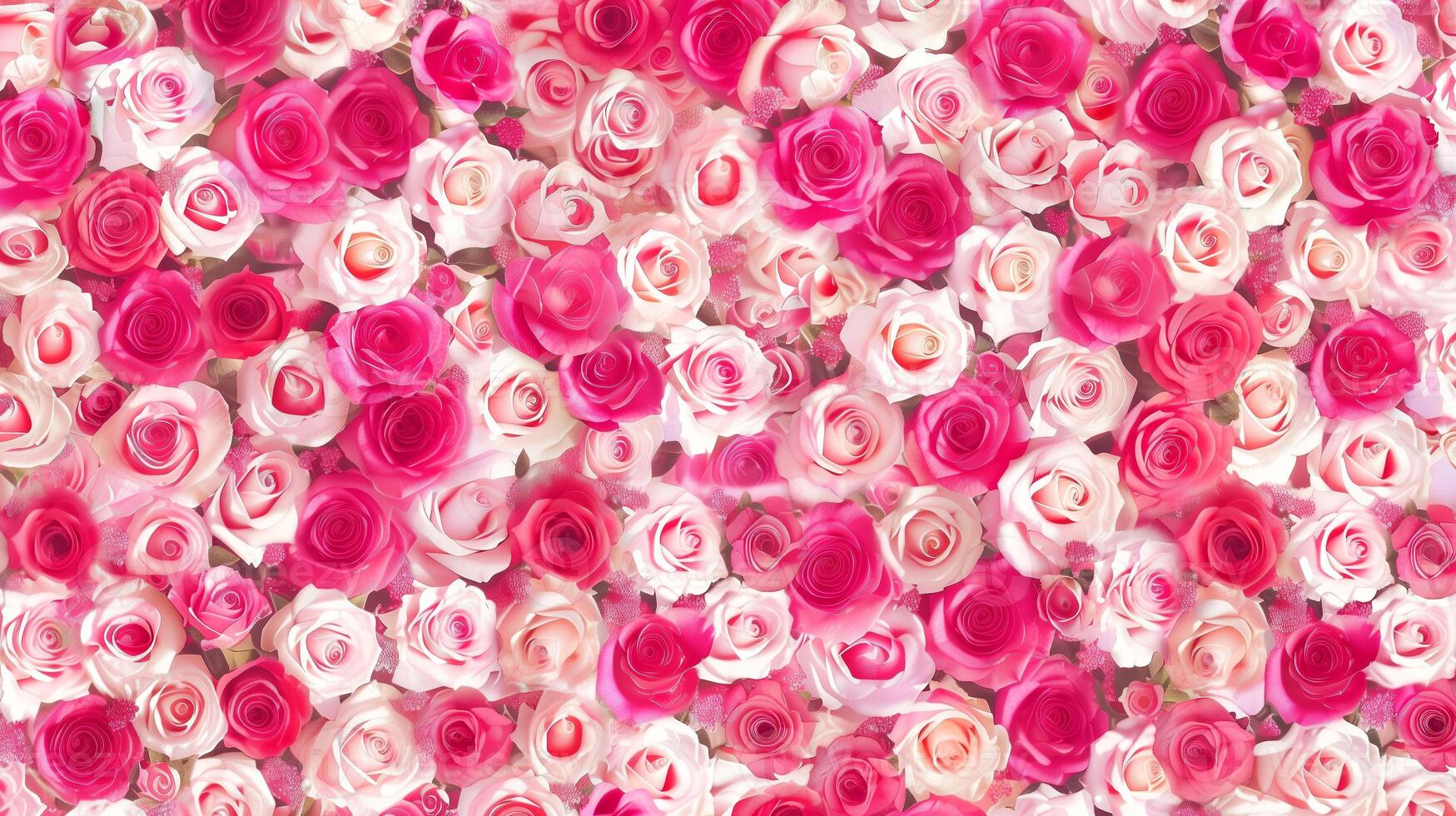 Feminine floral pattern of fresh roses background image. Gentle garden flowers wedding bouquet photo backdrop wallpaper realistic. Festive ornament beauty concept photorealistic