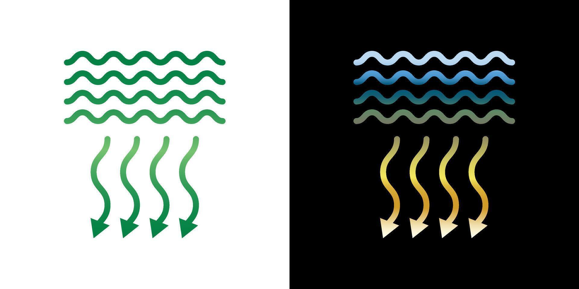 Breathable fabric airflow mattress sign icon. vector