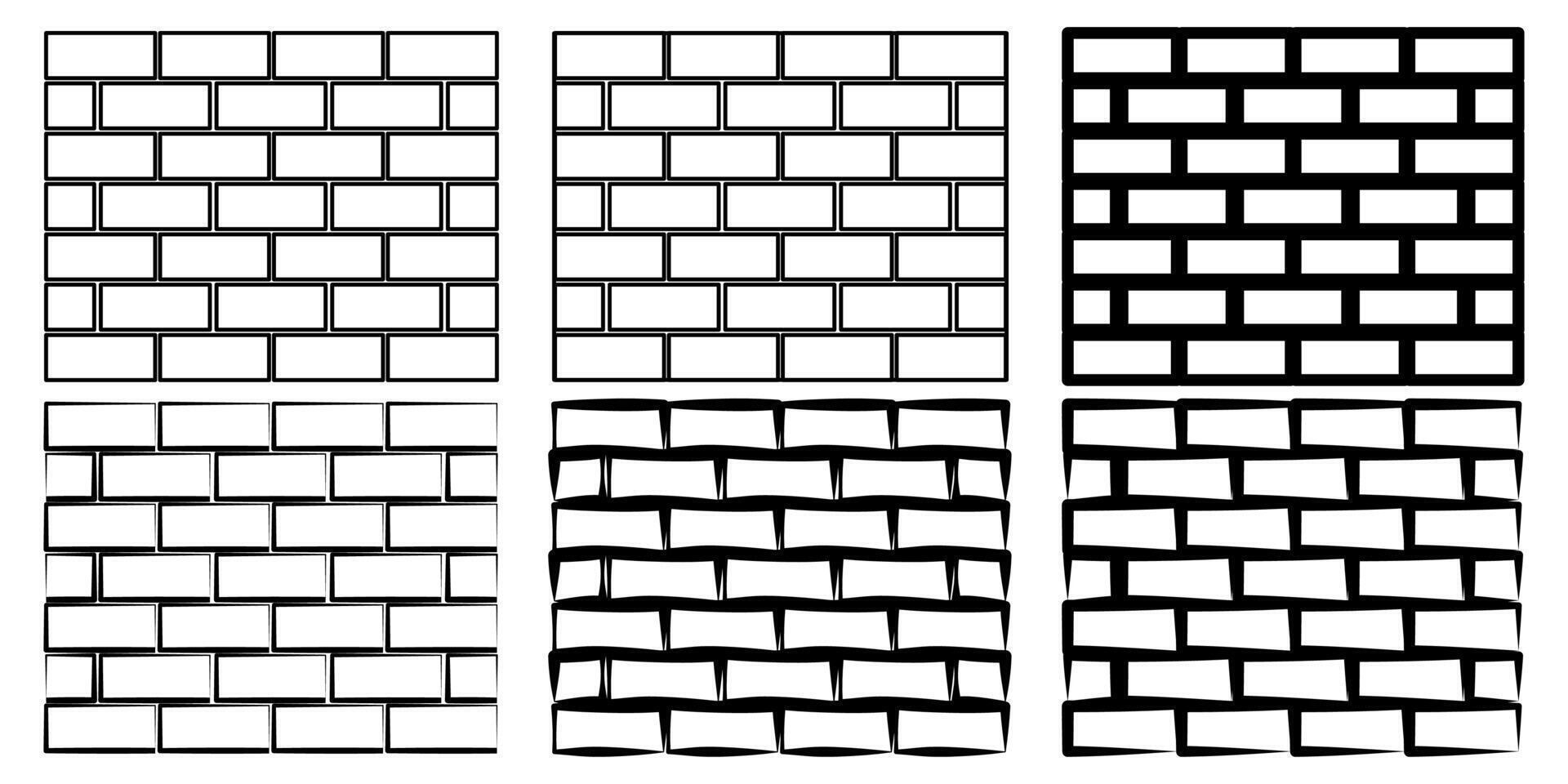 Brick wall seamless of brick laying pattern flat art style. vector