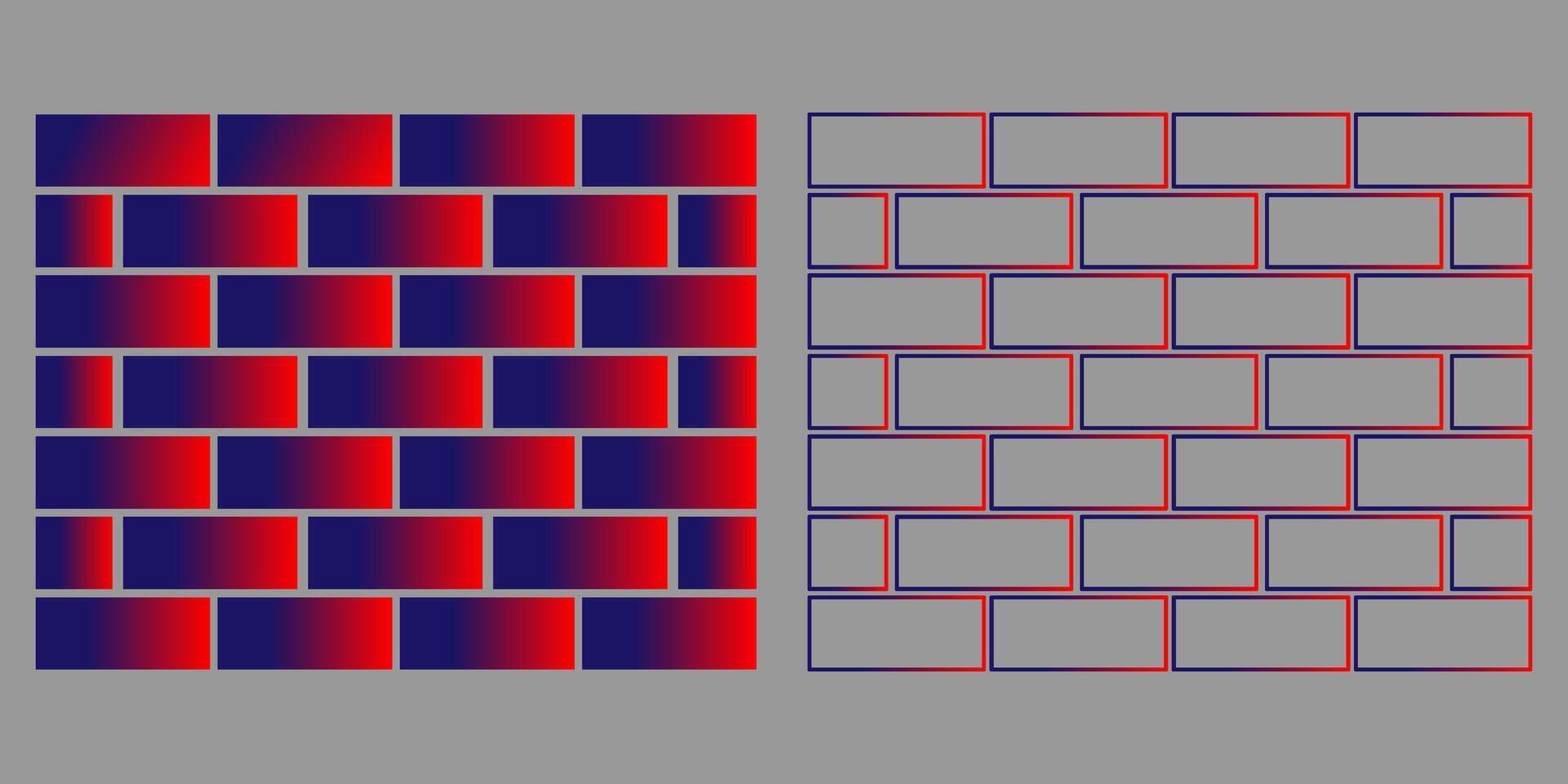 Brick wall seamless of brick laying pattern flat art style. vector