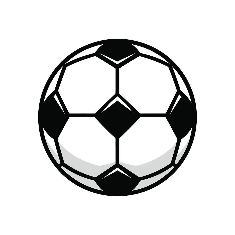 Minimalist Soccer Ball Image - Ideal for Professional Sports-Themed Logos, Posters, and Illustrations vector