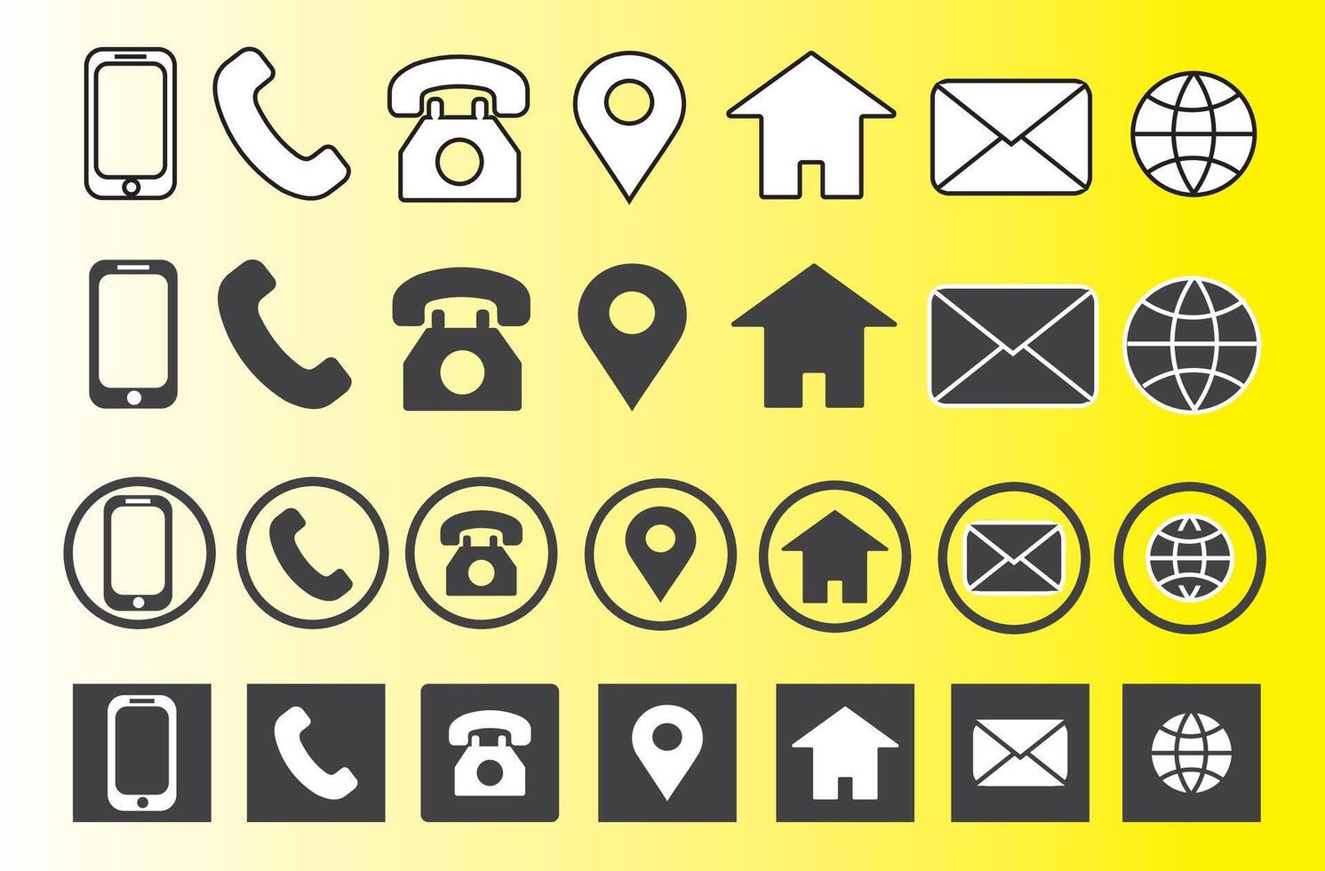 Contact information Icon, Web icon set. Contact us icons, set of website icons, Communication symbol. vector