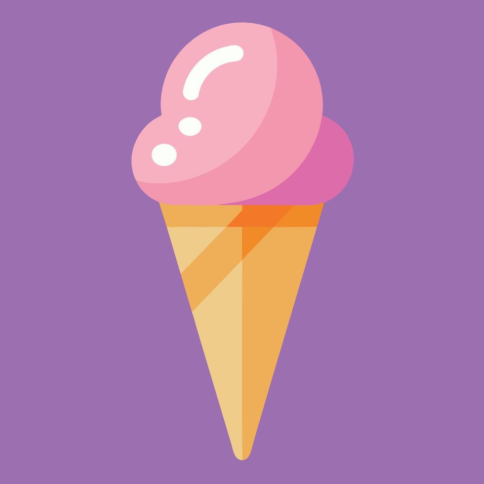 cone ice cream illustration vector